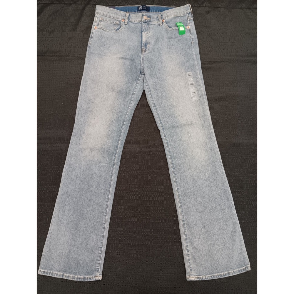 NWT Gap Denim Bootcut Jeans Light Wash Stretch Size 12/31R Regular Blue Mid Rise